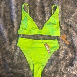 SKIMS Neon Green Bikini Set NWT